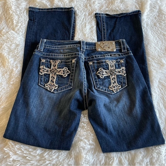 ✅5X Host Pick✅ Miss Me Embellished Mid Rise Easy Boot, 27x33 - Picture 4 of 12